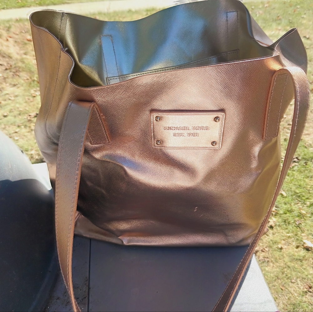 Michael Kors Metallic Bronze Tote